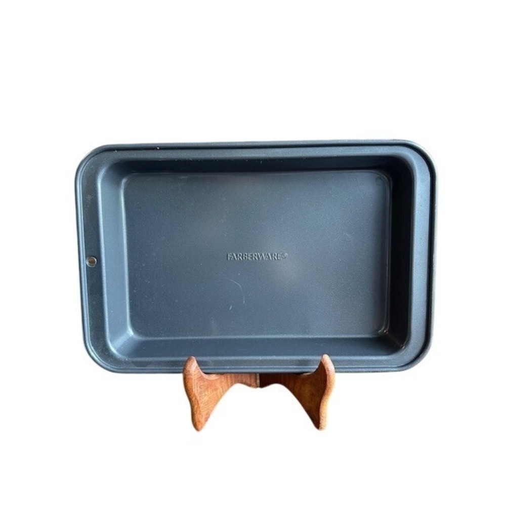Farberware Nonstick Baking Pan Gray Steel Rectangular Cake Pan 11x7 Inch